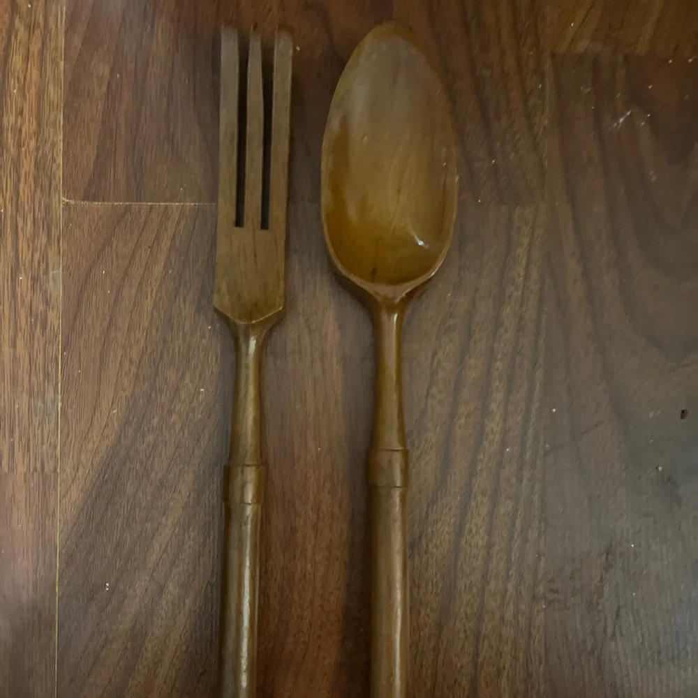 Wooden-like Fork and Spoon Set